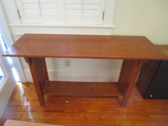 Oak Mission Style Sofa Table