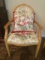 Round Back Arm Chair with Decorative Pillow