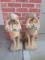 Pair of Concrete Dogs with Baskets