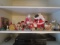 Shelf Lot of Christmas Decorations