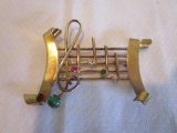 Enzell Sterling Musical Staff Pin