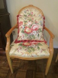 Round Back Arm Chair with Decorative Pillow
