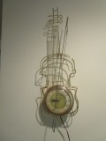 Vintage United Violin Electric Wall Clock
