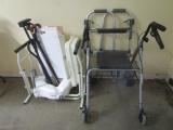 Featherlite Walker with Seat, Bath Step, Canes, Toilet Bars