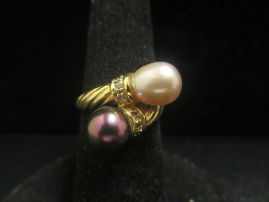 14k Gold Pearl Ring