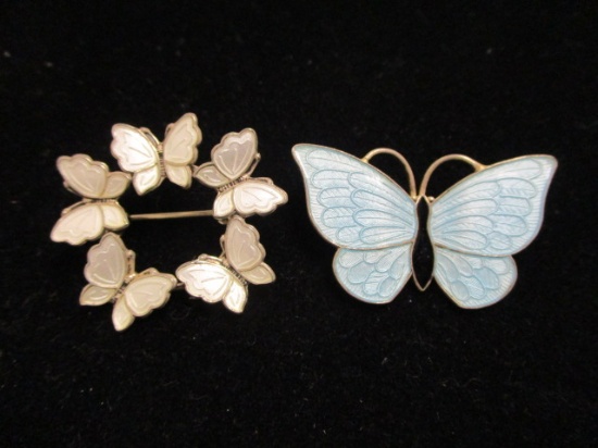 2 Sterling Silver Brooches from Denmark