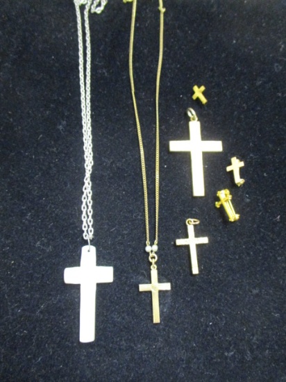 Lot of Cross Necklaces/Pendants/Pins