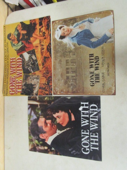 3 Gone with the Wind Tin Signs