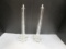 Pair of Shannon Crystal Flower Candle Holders with Oil Lamp Candle Sticks