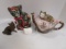 Cat Tea Pot, Laser Cut Statue and Porcelain Patchworks Cat