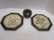 Two Decorative Plates and Lidded Bowl