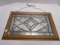 Signed, Framed Stain Glass Panel with Mirror Back Panel