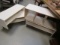 Four White Laminate Shelf Units