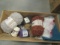 Box of Yarn and Sewing Notions