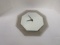Accessory Art Studios Octagonal Beveled Mirror and Smoked Glass Quartz Clock