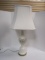 Heavy Ceramic Lamp with Lattice Design and Intentional Crazing