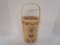 Tall Hand Made Basket with Bent Wood Handle