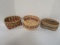 Three Hand Made Baskets-One is Signed