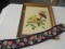 Needle Point Door Bell Pull and Framed Bird Needle Work