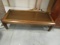 Wood Coffee Table with Faux Canning Under Bronze Glass