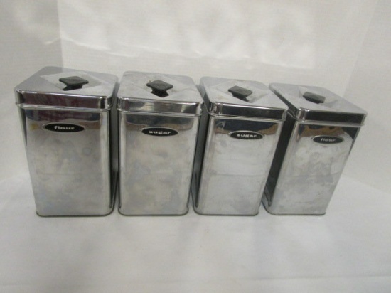 Canette and Masterware Flour/Sugar Metal Canisters