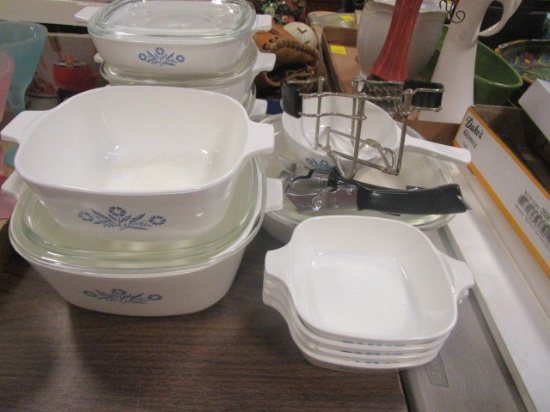 15 Pieces of Corning Ware Blue Cornflower Bakeware