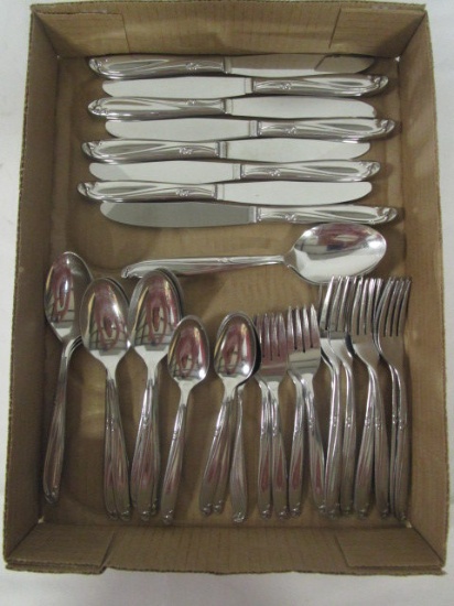 42 Pieces of Simon & George Rogers Stainless Steel Flatware