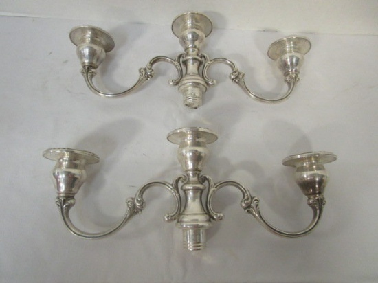 Pair of Gorham Sterling Silver Triple Candelabra Inserts