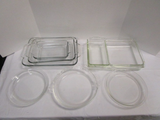 7 Pieces of Pyrex Clear Glass Bakeware