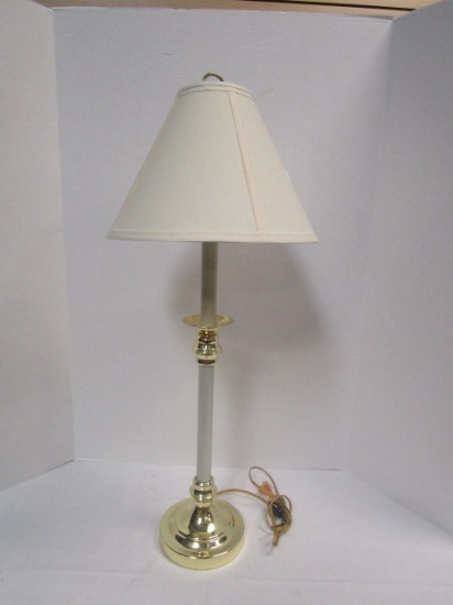 Candlestick Lamp with Gold Tone Metal Base