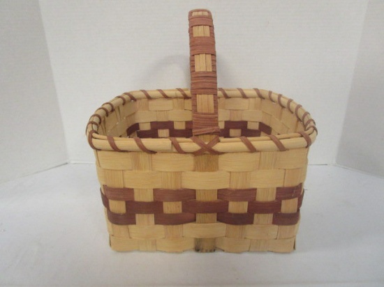 Hand Made Basket with Dovetail Wood Handle