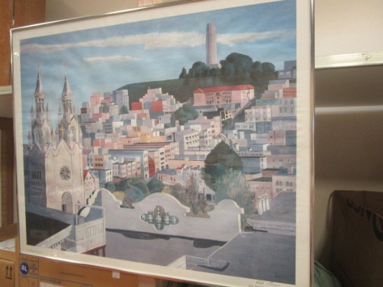 Signed, Framed "Telegraph Hill" Print by Add Bonn
