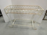 White Metal Planter Stand