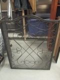Folding Metal/Mesh Fireplace Screen