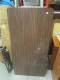 Wood Grain Look Table with Folding Legs
