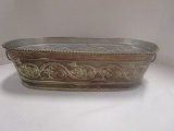 Oval Metal Planter/Center Piece