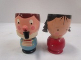 Pair of Hand Painted Egg Coddlers