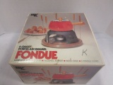 M. Kamenstein Inc. New Old Stock 2 Qt. Porcelain Enamel Fondue Kit