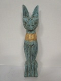 Wood Egyptian Style Cat Statue