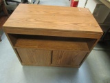 Rolling Wood Grain Look Cabinet