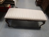 Upholstered Bench with Queen Anne Style Legs