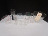 Pampered Chef Batter Bowl, Measuring Cups and Glass Butter Molds