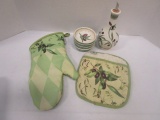 Oneida Olive Oil Bread Dipping Set and Cypress Home Ovens Mitts