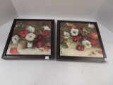 Pair of Framed Floral Artworks