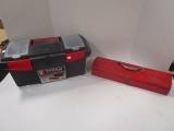 Metal Tool Box and Keter Tool Box with Contents