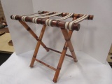 Bamboo Look Wood Luggage Rack
