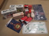 Milk Box of Golf Balls, Bag Tags, Towel, etc.