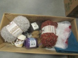 Box of Yarn and Sewing Notions