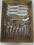 42 Pieces of Simon & George Rogers Stainless Steel Flatware