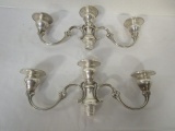Pair of Gorham Sterling Silver Triple Candelabra Inserts